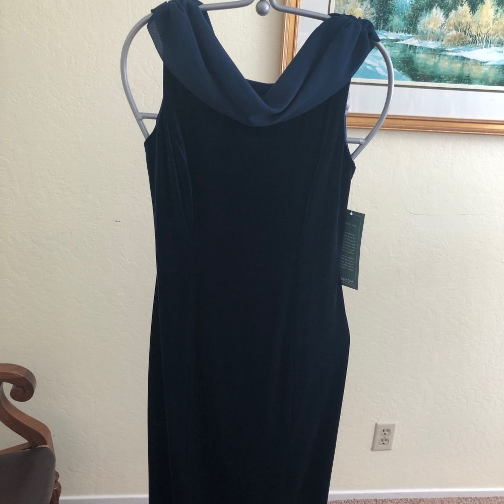 Midnight blue floor length dress - New with Tags!